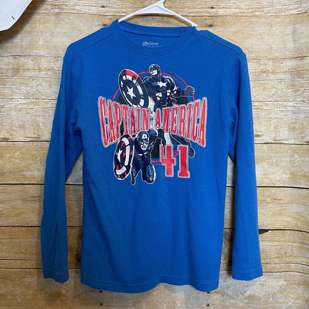 Captain America waffle long sleeve shirt 🛍